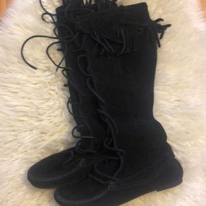 Minnetonka Front Lace Knee Boot